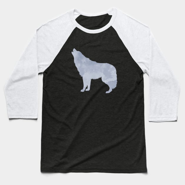 Howling Wolf Baseball T-Shirt by TheJollyMarten